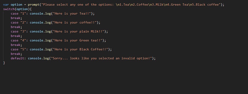 What Is The Syntax For A Switch Statement In Javascript