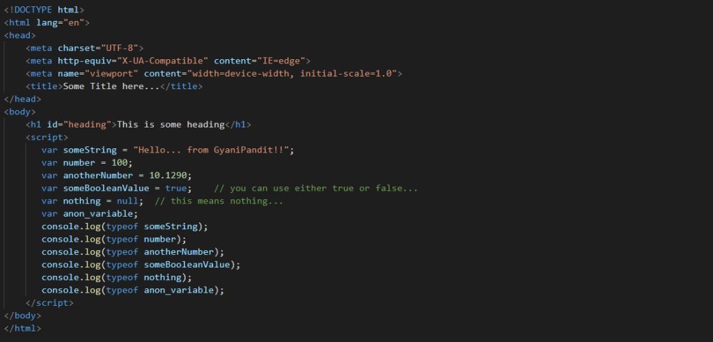 Javascript Data Types