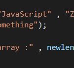 Pushing an element in the end of the array(push() method)