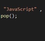 Removing the last element from the array(pop() method)