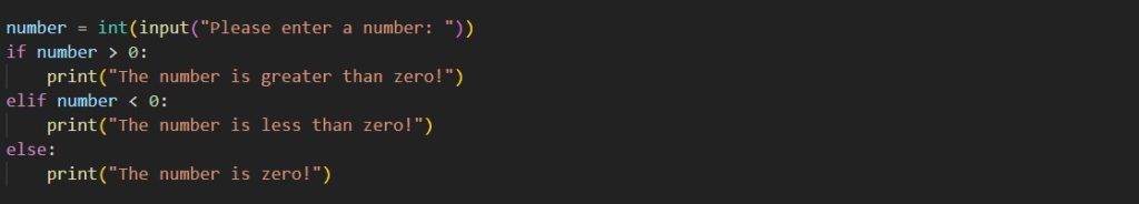 Python if elif statements