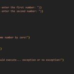 THE ELSE BLOCK IN EXCEPTION HANDLING