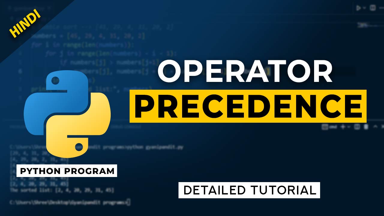 Operator Precedence In Python 3522