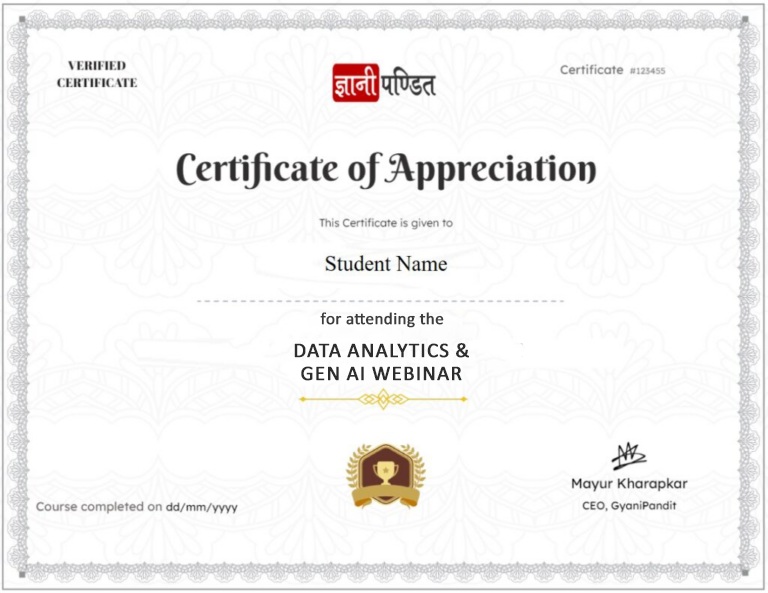 data analyist certificate