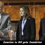 Donation to bill gates