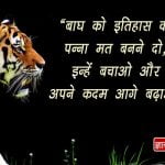 Slogan on Save Tiger